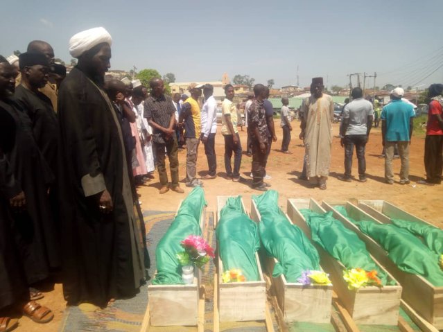 funeral prayers for six killed by army in zuba