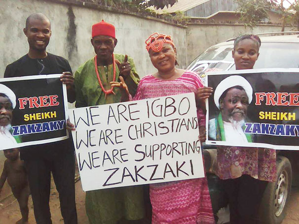 free zakzaky protest in Abia state